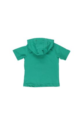 تی شرت سبز بچه گانه رگولار کلاه دار کد 674242977