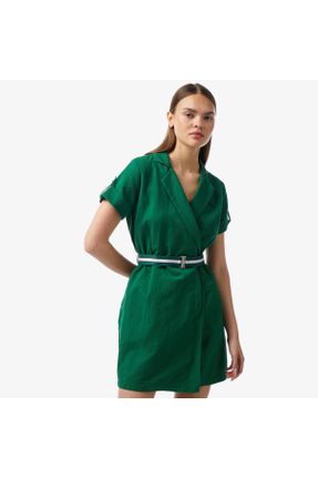 لباس سبز زنانه بافتنی رگولار آستین-کوتاه کد 837975381