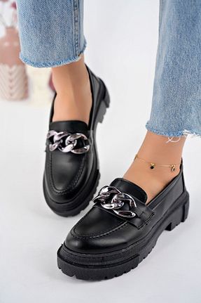 کفش لوفر مشکی زنانه چرم مصنوعی diya shoes - کد 844054298