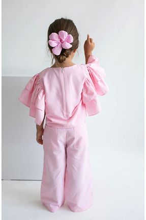 ست بالاتنه و پائین تنه صورتی بچه گانه بافتنی Pinkitokids - کد 838468081