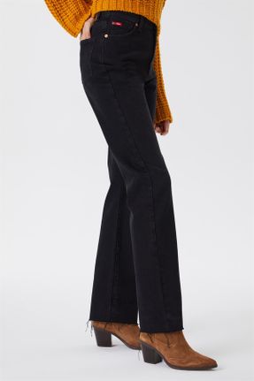 شلوار جین مشکی زنانه فاق بلند جین کد 356999829