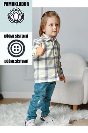 پیراهن طوسی بچه گانه رگولار Ares Kids Fashion - کد 726073454