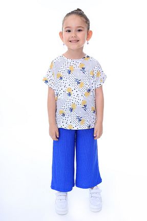 ست بالاتنه و پائین تنه سفید بچه گانه بافت ZUZUNGA - کد 844121107