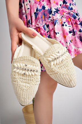 دمپائی بژ زنانه پاشنه تخت diya shoes - کد 842789935