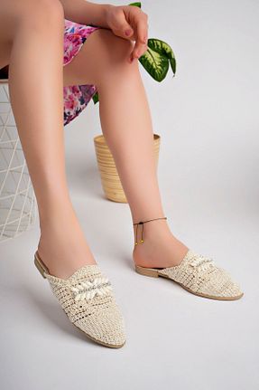 دمپائی بژ زنانه پاشنه تخت diya shoes - کد 842789935