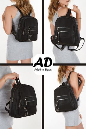 کوله پشتی مشکی زنانه سایز متوسط Adelina Bags - کد 837849076