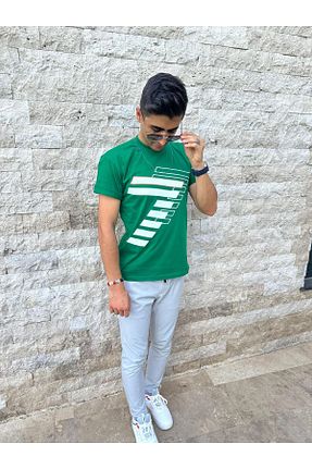 تیشرت سبز زنانه اسلیم فیت BMT FASHİON - کد 843946017