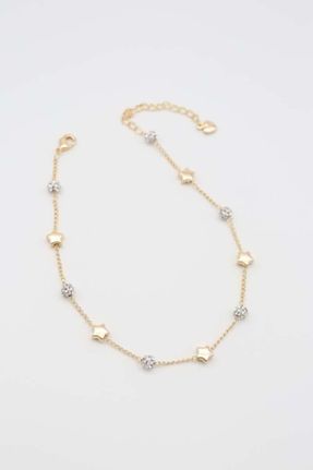 خلخال جواهری طلائی زنانه فولاد ( استیل ) کد 844172406