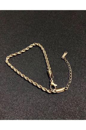 دستبند استیل طلائی زنانه فولاد ( استیل ) کد 145865484