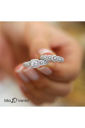 انگشتر نقره سفید زنانه زیرکن Mia Vento - کد 110365256