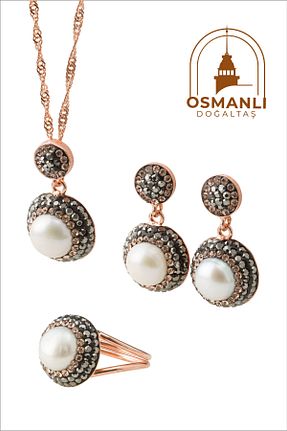 ست جواهر سفید زنانه 3 تایی OSMANLI DEĞERLİ TAŞ - کد 844170080