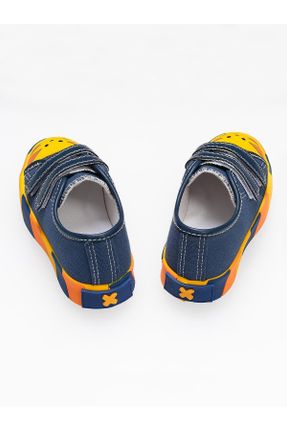 کفش اسنیکر نارنجی بچه گانه چسبی PU کد 808911695