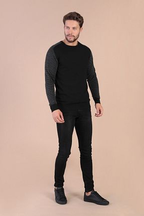 پلیور مشکی مردانه ساده Ferraro - کد 31905590