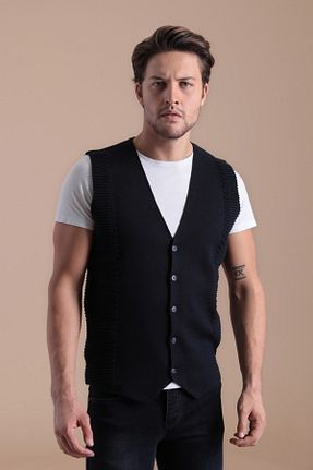 پلیور مشکی مردانه ساده Ferraro - کد 32781631