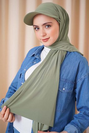 کلاه شنای حجاب خاکی زنانه ebruli eşarp - کد 844177831