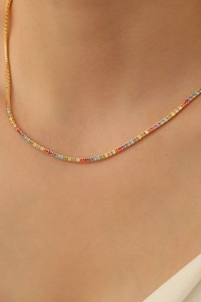 گردنبند نقره طلائی زنانه 925 عیار Nox Jewelry - کد 818180774