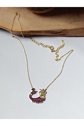 گردنبند نقره طلائی زنانه 925 عیار NUS AYDIN GOLD - کد 825841635