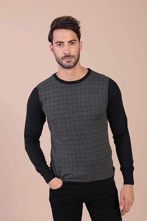 پلیور مشکی مردانه ساده Ferraro - کد 31905466
