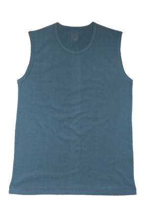 تی شرت آبی زنانه رگولار یقه گرد پنبه (نخی) بیسیک کد 123395113