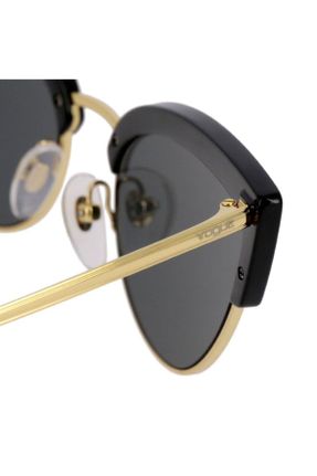 عینک آفتابی مشکی زنانه 55 UV400 فلزی گربه ای کد 46584193