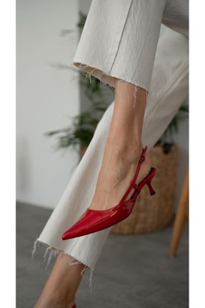 کفش پاشنه بلند کلاسیک قرمز زنانه پاشنه ساده پاشنه متوسط ( 5 - 9 cm ) کد 823282862