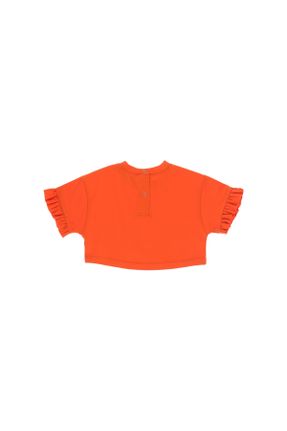 تی شرت نارنجی بچه گانه کراپ کد 679852018