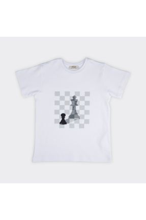 تی شرت سفید بچه گانه رگولار کد 841211438