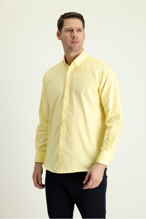 پیراهن زرد مردانه رگولار کد 702214403