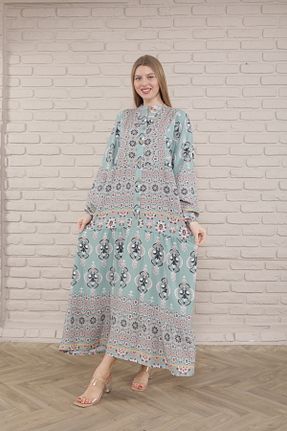 لباس سایز بزرگ سبز زنانه بافتنی mervemoda - کد 844020398