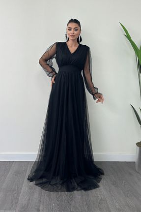 لباس مشکی زنانه بافت giyimmasalı - کد 798207364