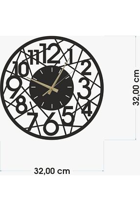 ساعت دیواری مشکی 32 x 32 Numa Concept - کد 154416832