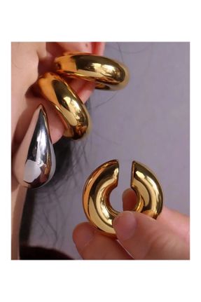 گوشواره غضروفی جواهرات طلائی زنانه روکش طلا کد 785079126