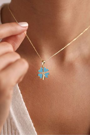 گردنبند نقره طلائی زنانه 925 عیار NEREZE - کد 843894061