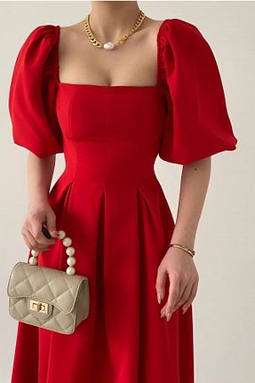 لباس قرمز زنانه بافتنی WOMAN VISION - کد 814181930