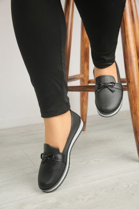 کفش کژوال مشکی زنانه چرم مصنوعی پاشنه کوتاه ( 4 - 1 cm ) پاشنه ساده کد 806796022