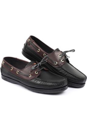 کفش لوفر مشکی مردانه چرم طبیعی پاشنه کوتاه ( 4 - 1 cm ) کد 124853677