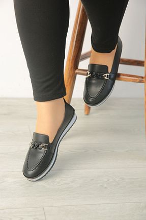 کفش کژوال مشکی زنانه چرم مصنوعی ASL SHOES STORE - کد 806794619