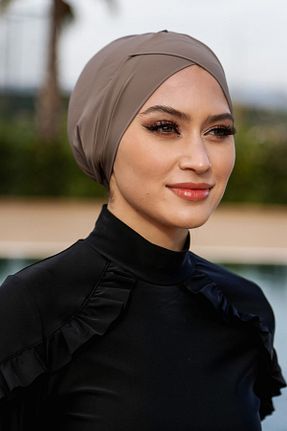 کلاه شنای حجاب قهوه ای زنانه Remsa Mayo - کد 844101668