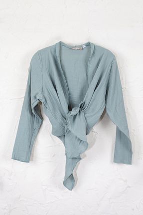کیمونو و کافتان سبز زنانه %100 پنبه Clafre - کد 844123101