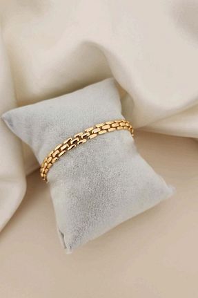 دستبند جواهر طلائی زنانه برنجی Luxe Loom Zarafetin Işıltısı - کد 814861356