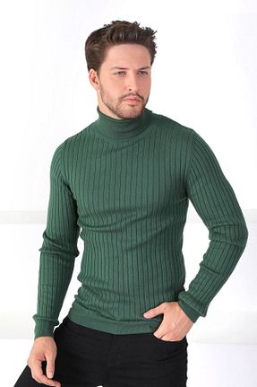 پلیور سبز مردانه ساده Ferraro - کد 48790346