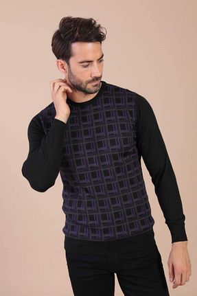 پلیور مشکی مردانه ساده Ferraro - کد 31905488
