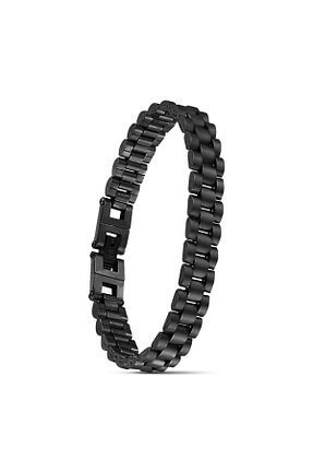 دستبند استیل (فولاد) مشکی مردانه استیل (فولاد) Genel Markalar - کد 844179390