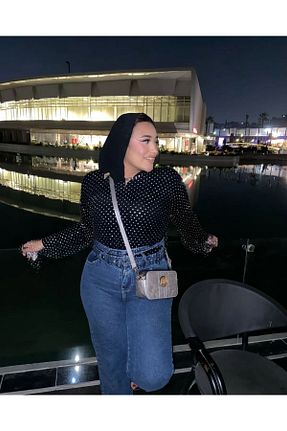 بلوز حجاب مشکی زنانه رگولار MATHILDA - کد 844185712