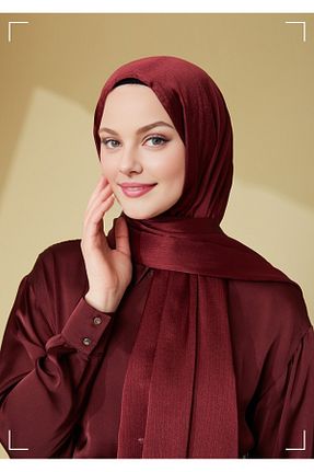 شال زرشکی زنانه شیفون کد 755945754