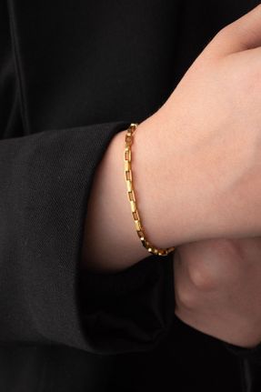 دستبند استیل طلائی زنانه استیل ضد زنگ کد 819970665