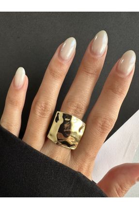 انگشتر جواهر طلائی زنانه روکش طلا کد 767145209