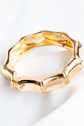 دستبند استیل طلائی زنانه فولاد ( استیل ) کد 806444782
