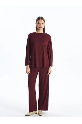شلوار زرشکی زنانه پلی استر LC Waikiki - کد 839497726
