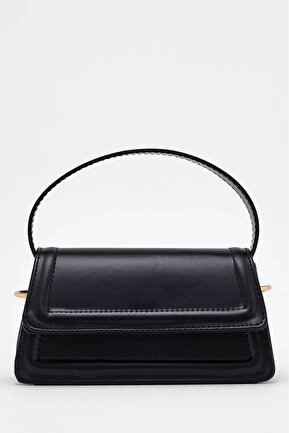 کیف دوشی مشکی زنانه چرم مصنوعی Genel Markalar - کد 843131044